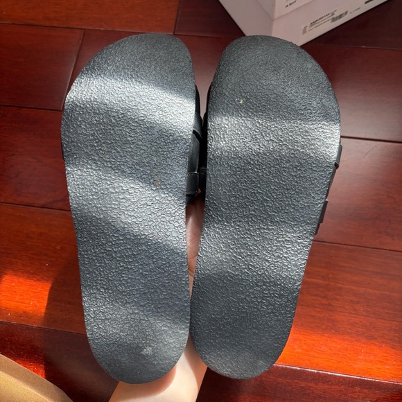 JW Anderson Chain Link Sandal Slides Gold Black Leather - Picture 7 of 11